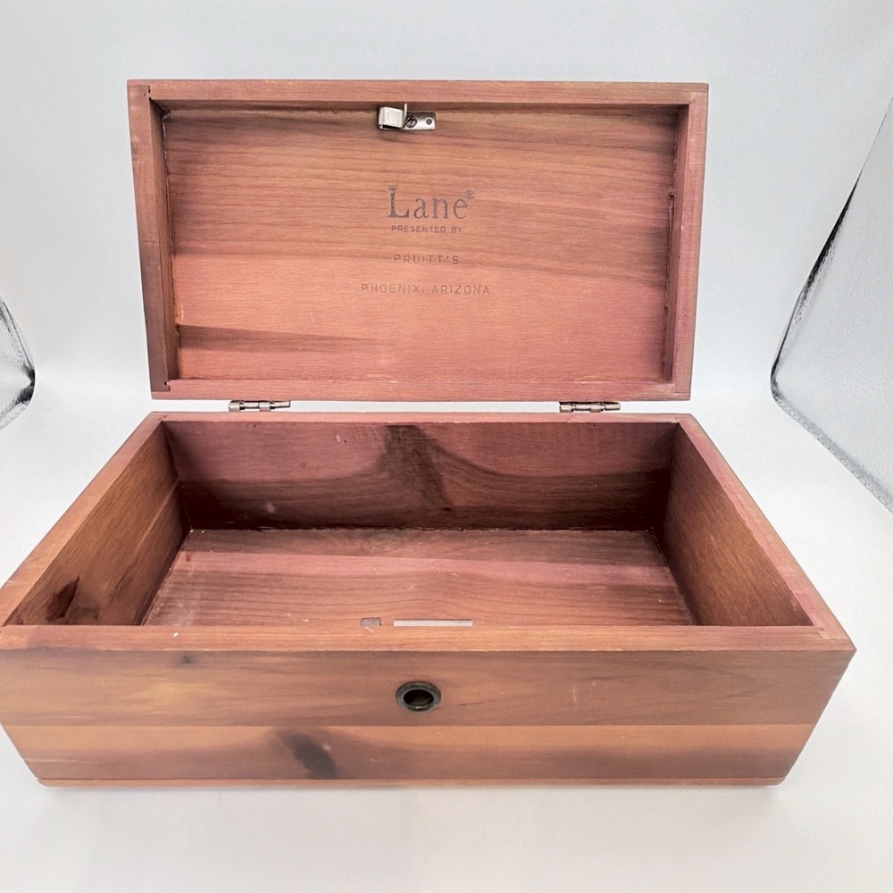 Cedar Chest Lane Cedar Wood Trinket Box Miniature Chest Hinged Lid PHX AZ